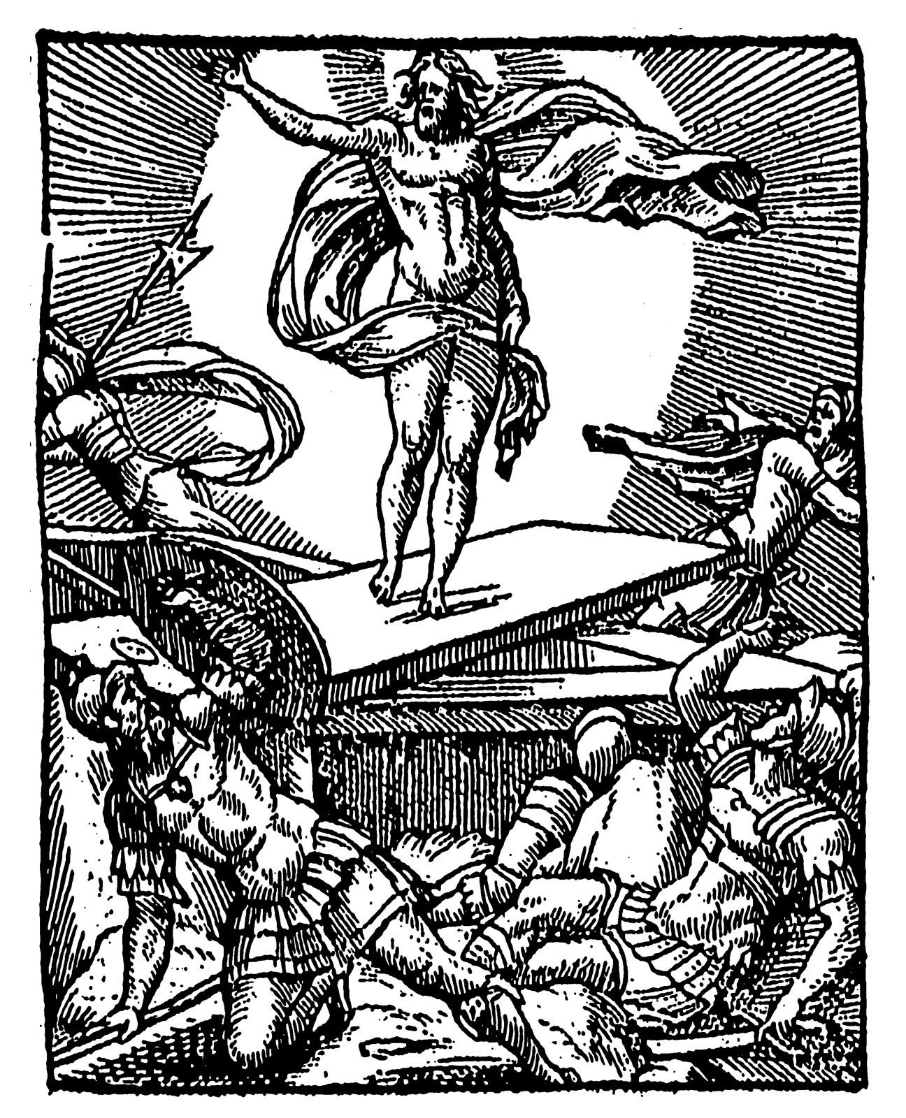 Fontaine Carles, „Figures du Nouveau Testament – A Lyon”, 1556 r. drzeworyt ze zbiorów Działu Starych Druków Biblioteki Ossolineum, XVI – 9747 